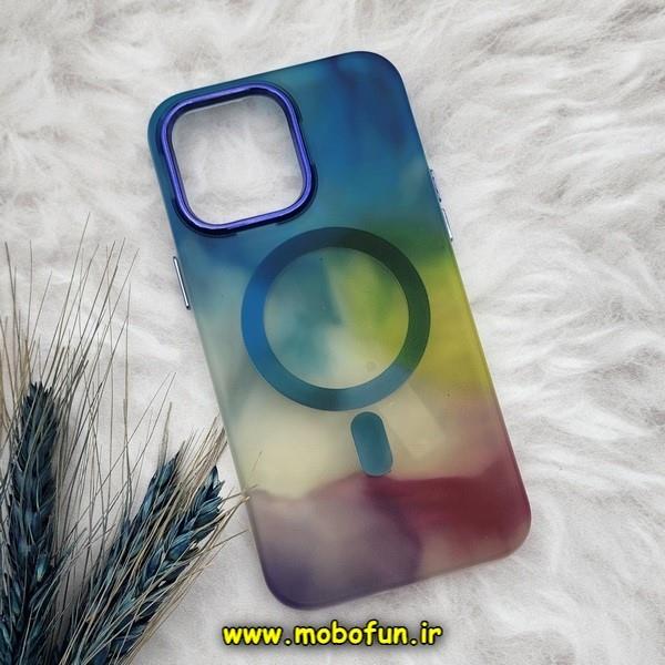 قاب گوشی iPhone 14 Pro Max آیفون طرح متال آبرنگی مگ سیف اورجینال Creative Case کد 198